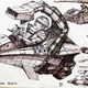Illustration for article titled Chris Foss Designed Totally Thrilling Rocket Sled Art For emFlash Gordon/em